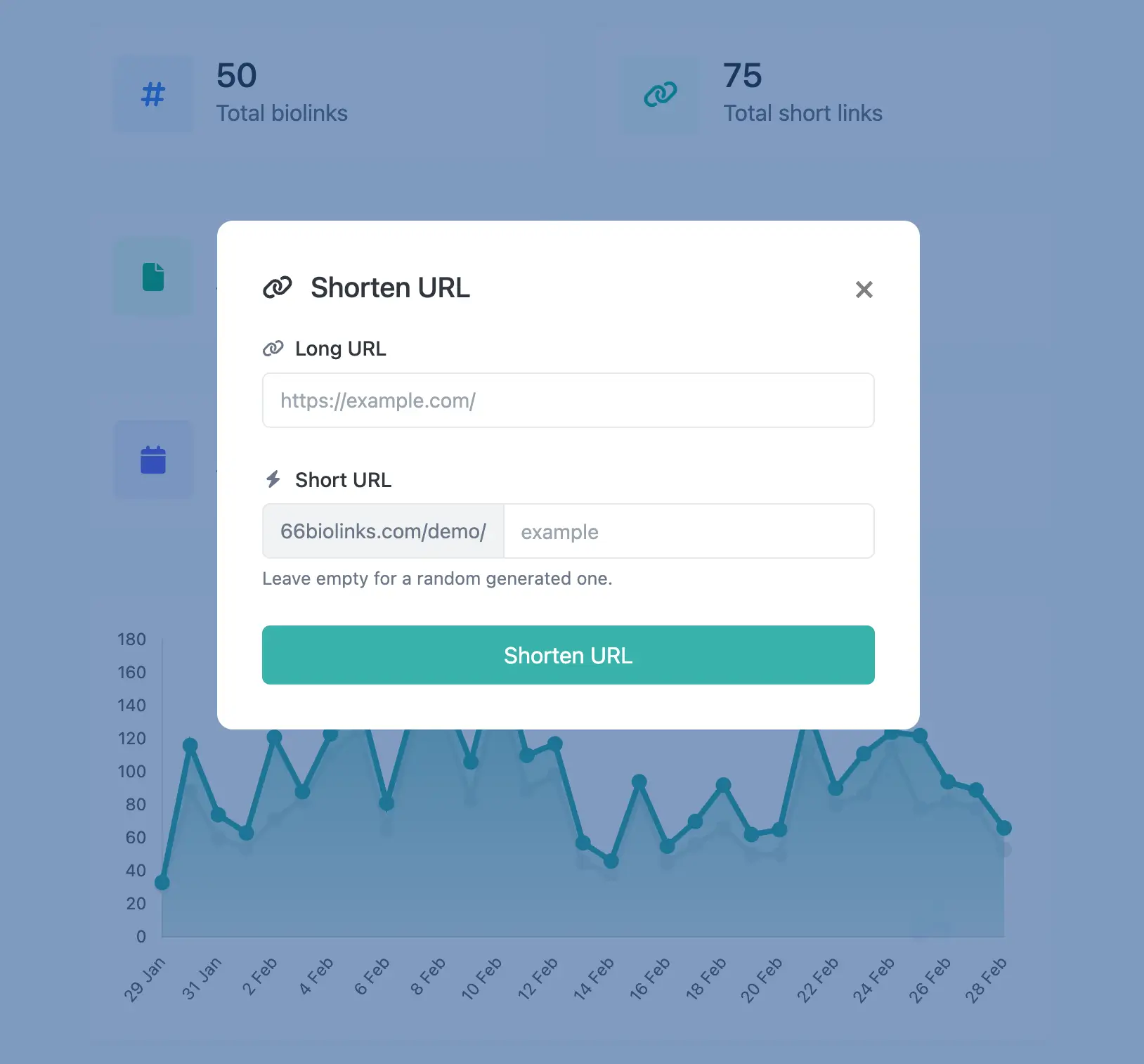 Screenshot der Seite zur Bearbeitung der Kurz-URL der App
